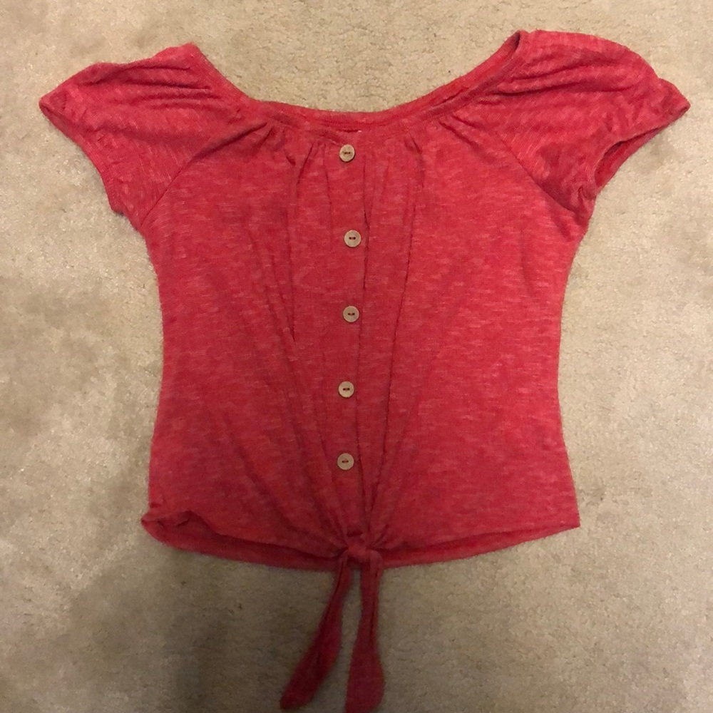 Red Off the shoulder Top